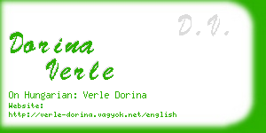 dorina verle business card